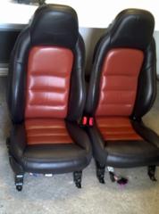 08-13 Corvette C6 Sport Seats 4LT Black With Sienna